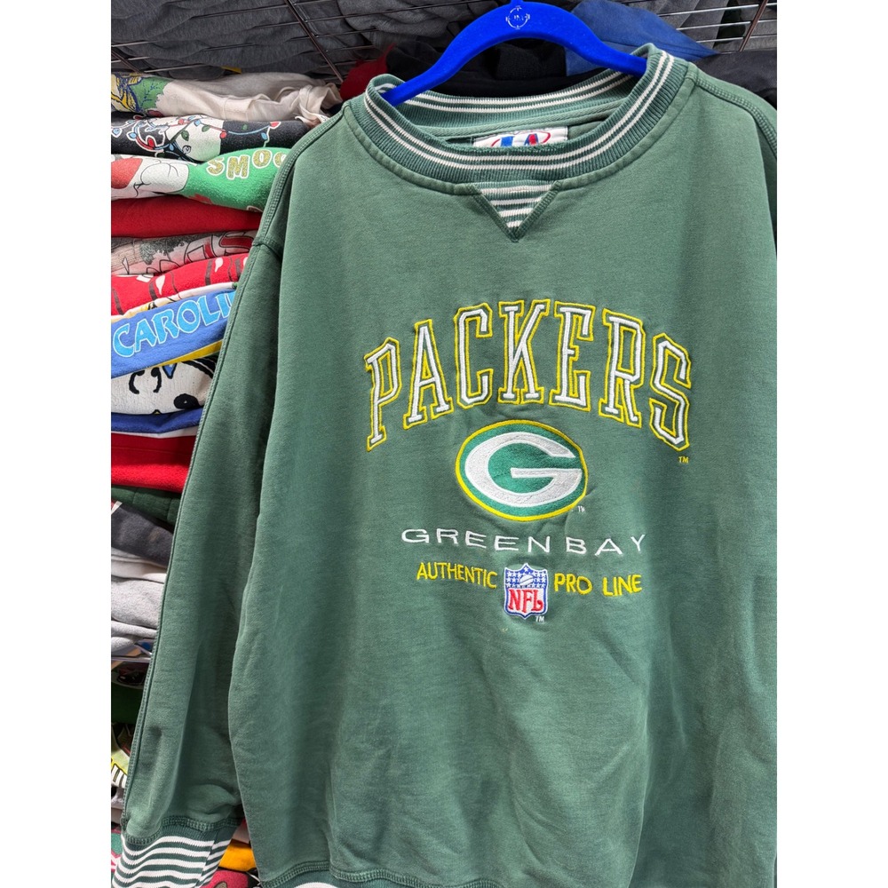 Vintage Green Bay Packers Logo Athletic Sweatshirt Mens XL Green NFL Pro Line